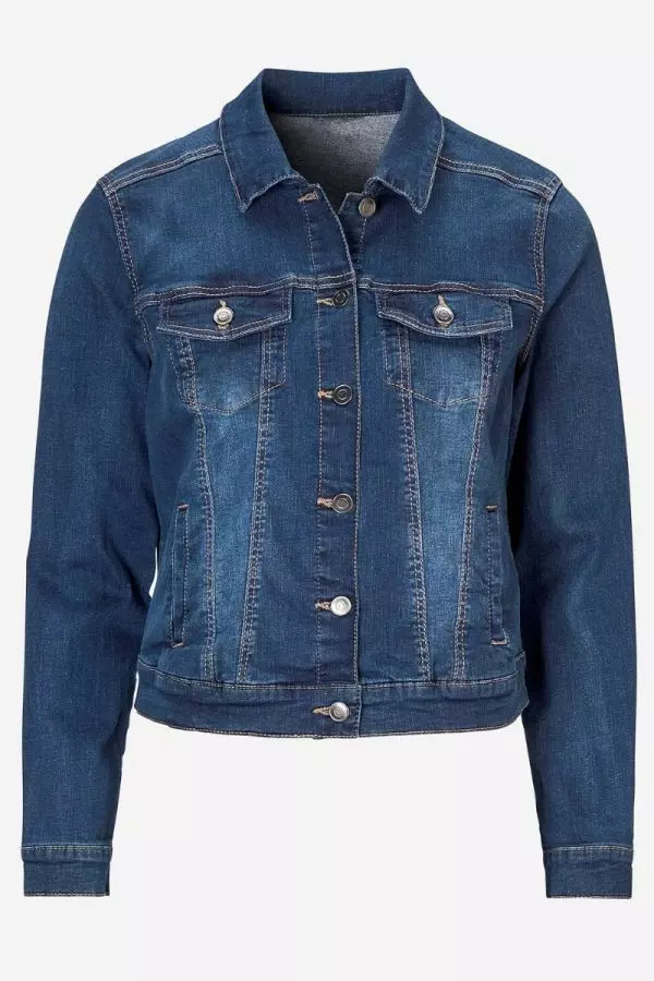 Jean Jacket με τσέπες μπροστά σε denim blue χρώμα