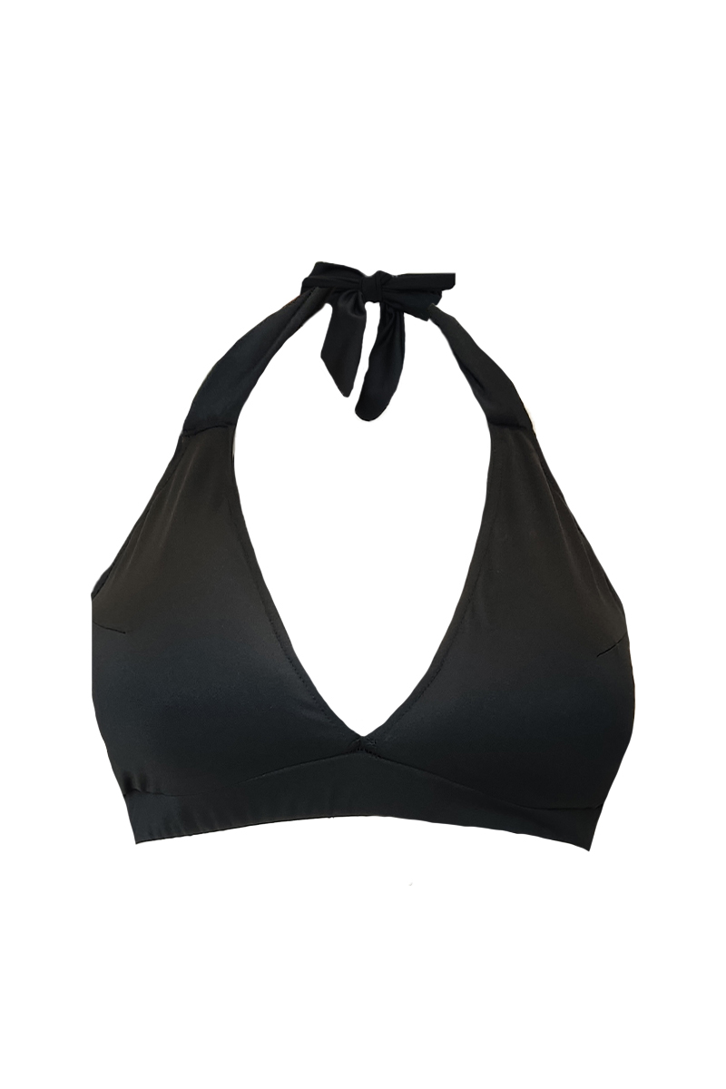 Bikini-top με δέσιμο στο λαιμό σε μαύρο χρώμα 1423.0470-Μαύρο