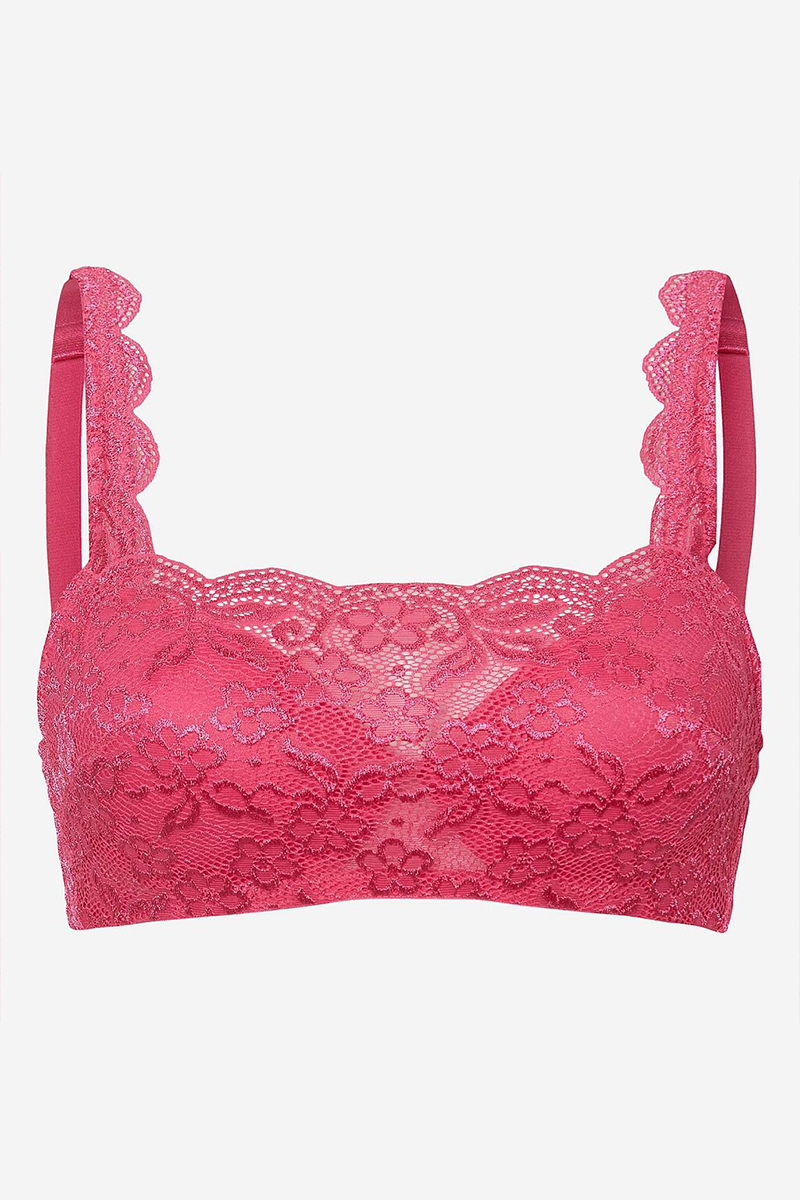  Bralette με δαντέλα σε φουξ χρώμα 2025