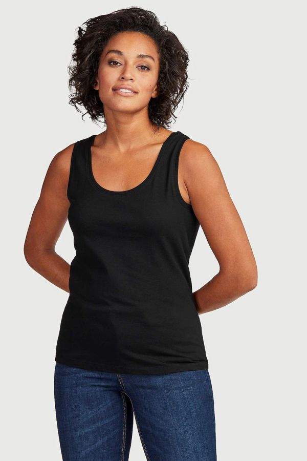 Αμάνικη μπλούζα με στρογγυλή λαιμόκοψη σε μαύρο χρώμα (1+1)