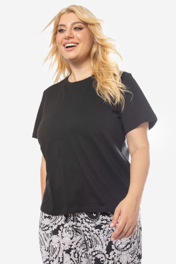 Basic T-shirt σε μαύρο χρώμα
