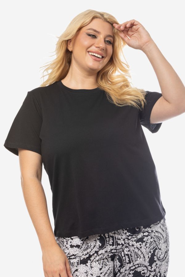 Basic T-shirt σε μαύρο χρώμα