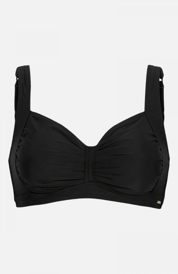Bikini-top με λαστιχάκι μπροστά σε μαύρο χρώμα 1xl,2xl,3xl,4xl,5xl