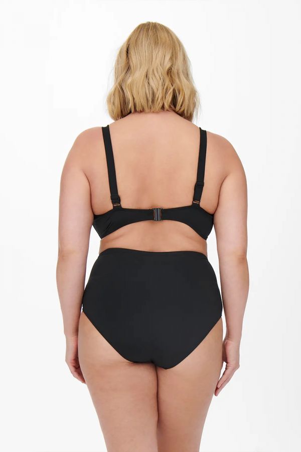 Bikini-top με σούρα σε μαύρο χρώμα