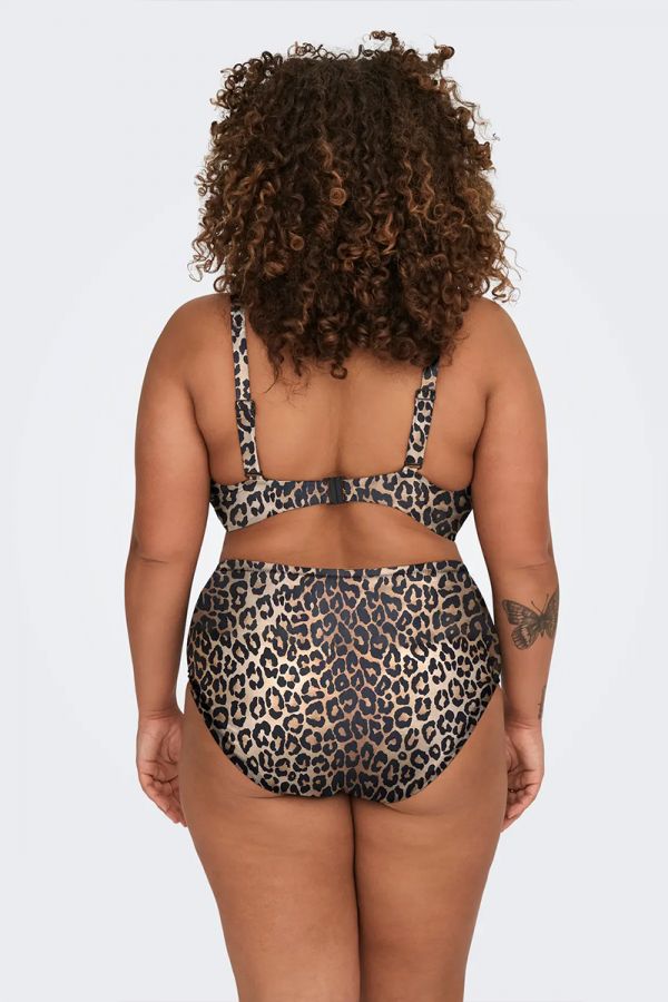 Bikini-top με σούρα σε leopard χρώμα