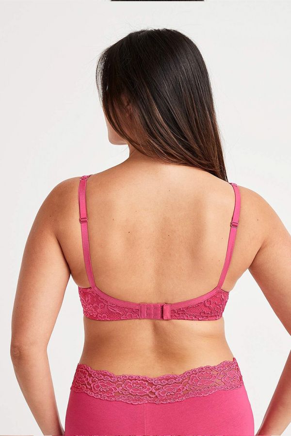 Bralette με δαντέλα σε φουξ χρώμα 1xl 2xl 3xl 4xl 5xl 