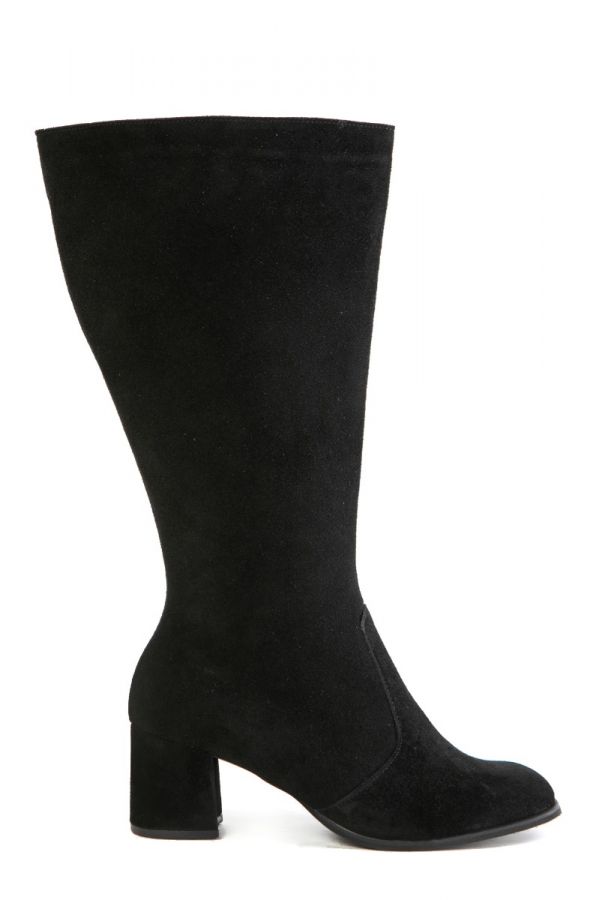 Καστόρ μπότα με τακούνι σε μαύρο χρώμα 1xl,2xl,3xl,4xl,5xl