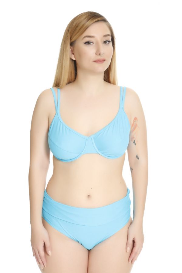 Bikini-top χωρίς επένδυση σε τυρκουάζ χρώμα