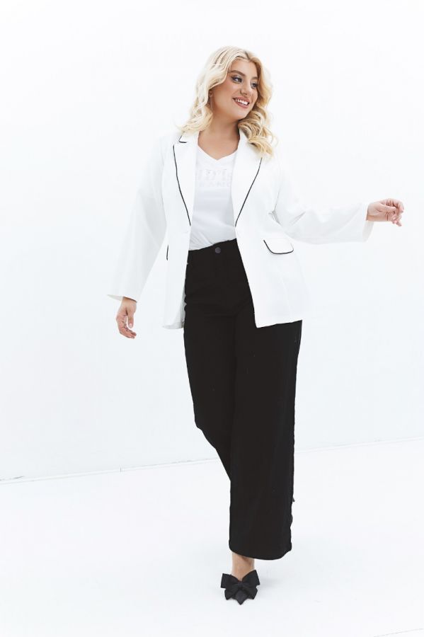 Jean wide leg σε denim black χρώμα