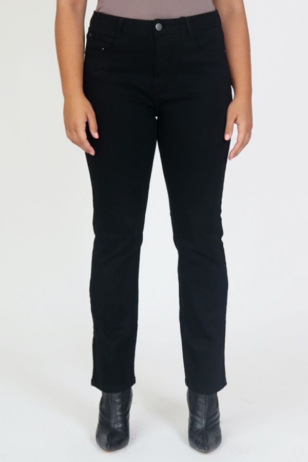 Jean παντελόνι ψηλόμεσο σε μαύρο χρώμα