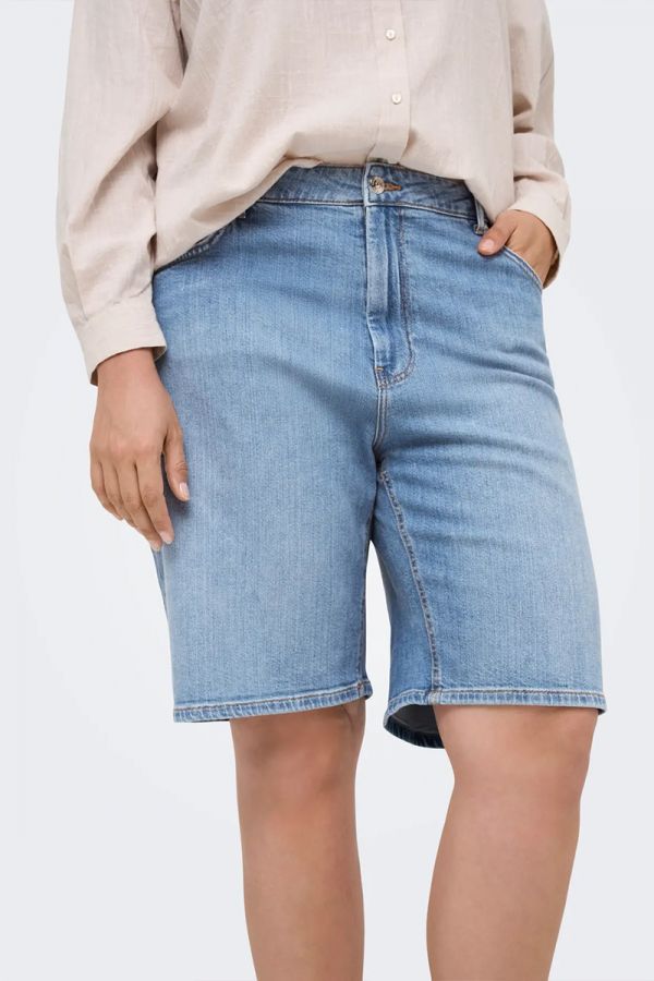 Jean βερμούδα σε denim light blue χρώμα