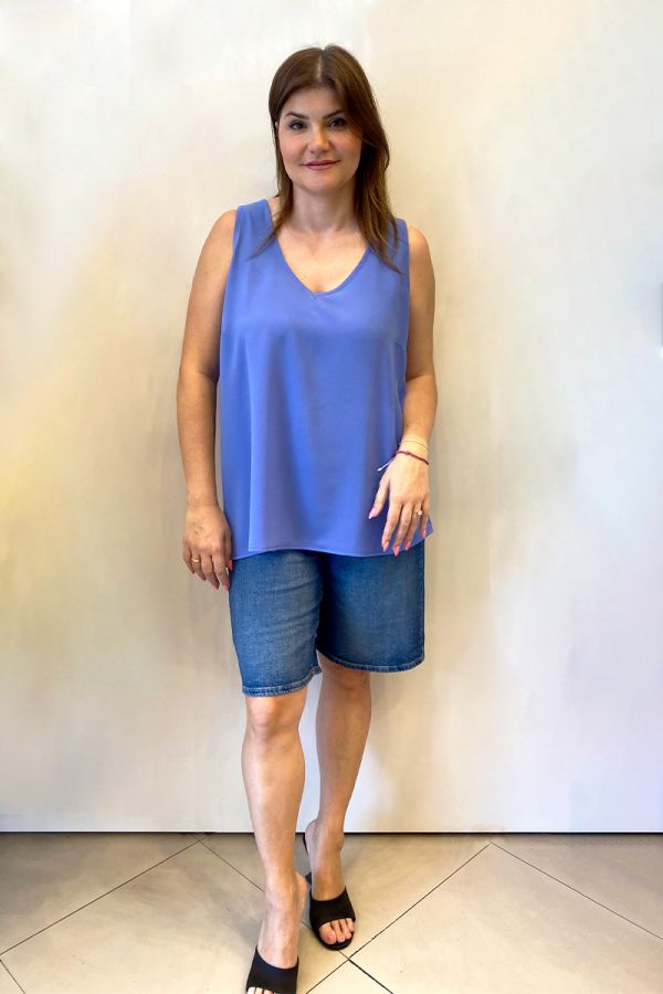 Jean βερμούδα σε denim blue χρώμα