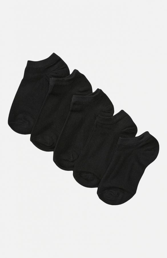 Χαμηλές μαλακές κάλτσες σε μαύρο χρώμα (4+1)