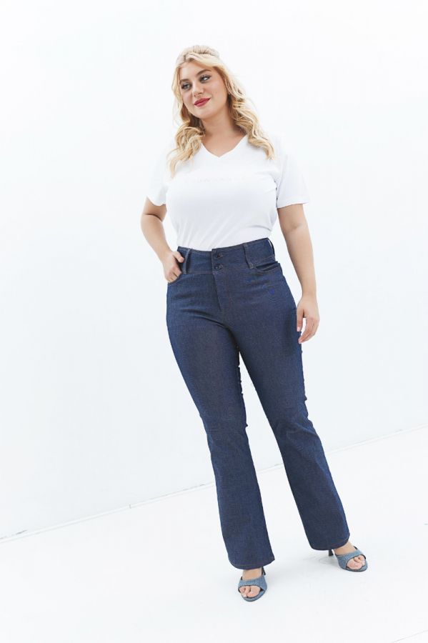 Καπαρντίνα παντελόνι τύπου jean σε denim blue χρώμα