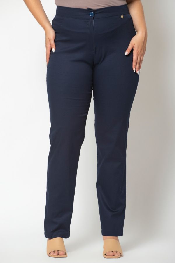 Καπαρντινέ παντελόνι σε ίσια γραμμή σε μπλε σκούρο χρώμα 1xl,2xl,3xl,4xl,5xl