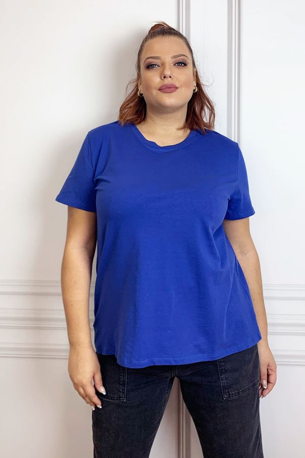 Κοντομάνικη μπλούζα σε ρουά χρώμα 1xl,2xl,3xl,4xl,5xl