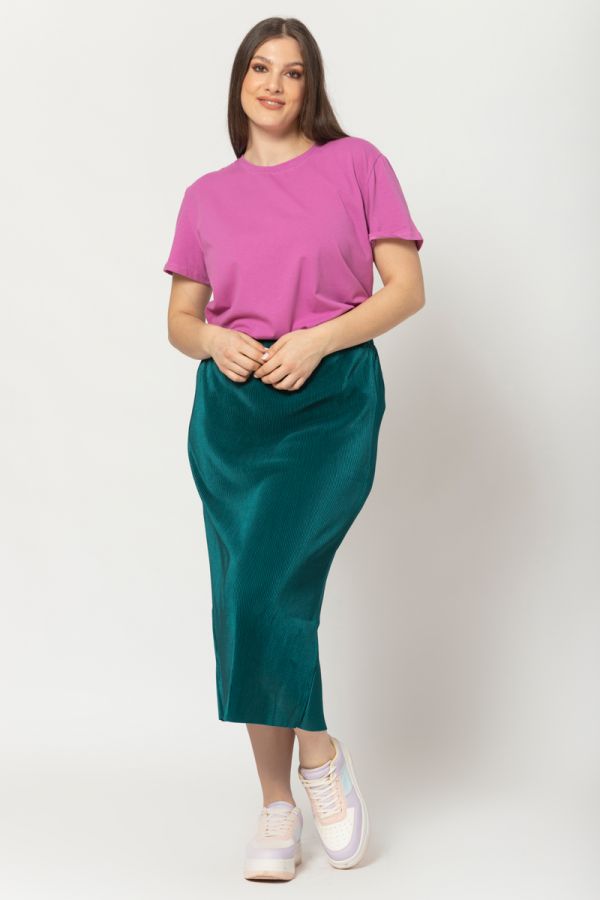 Κοντομάνικη μπλούζα σε ροζ χρώμα 1xl,2xl,3xl,4xl,5xl