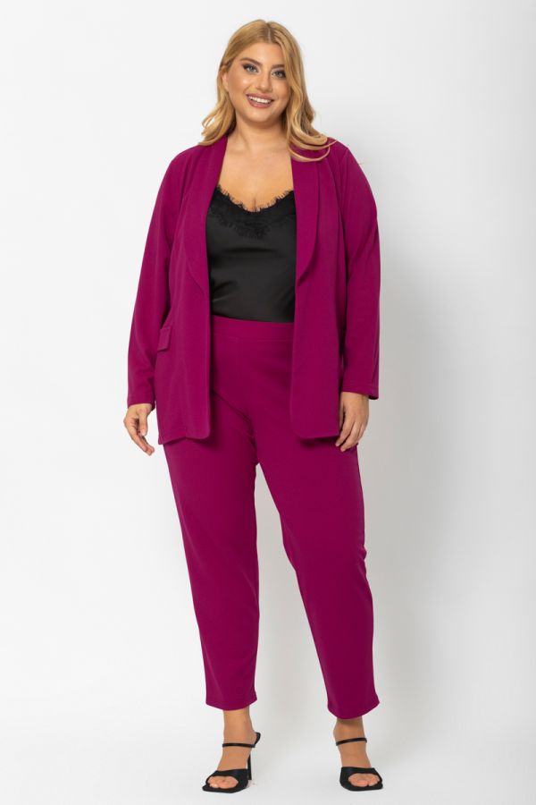 Κοστούμι κρεπ σε magenta χρώμα