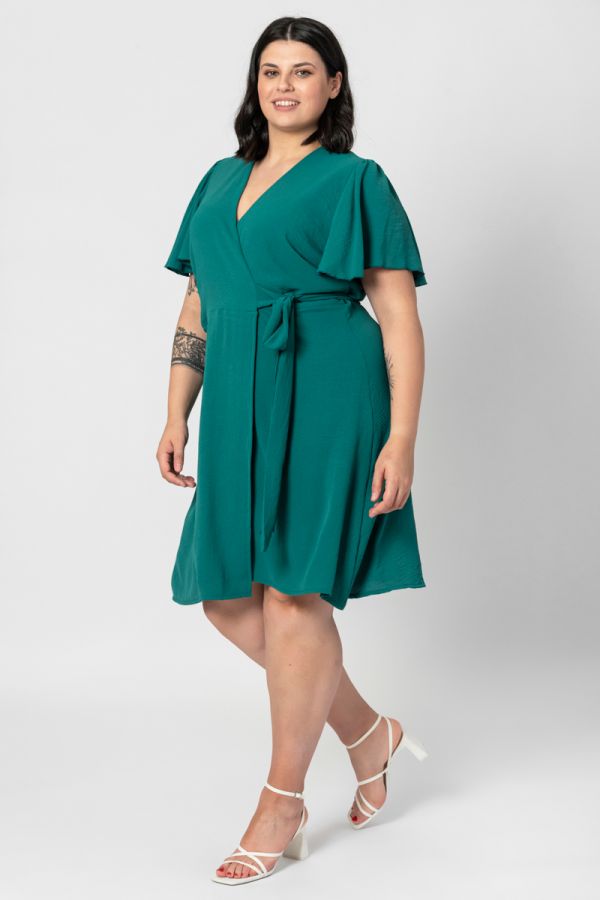 Κρουαζέ φόρεμα σε πράσινο χρώμα