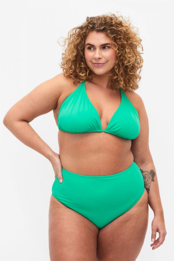 Ψηλόμεσο bikini-slip σε πράσινο χρώμα 1xl 2xl 3xl 4xl 5xl