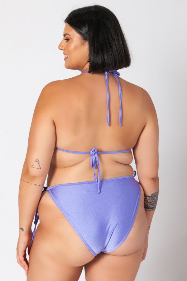Bikini-slip με κορδόνι στο πλάι σε λιλά χρώμα