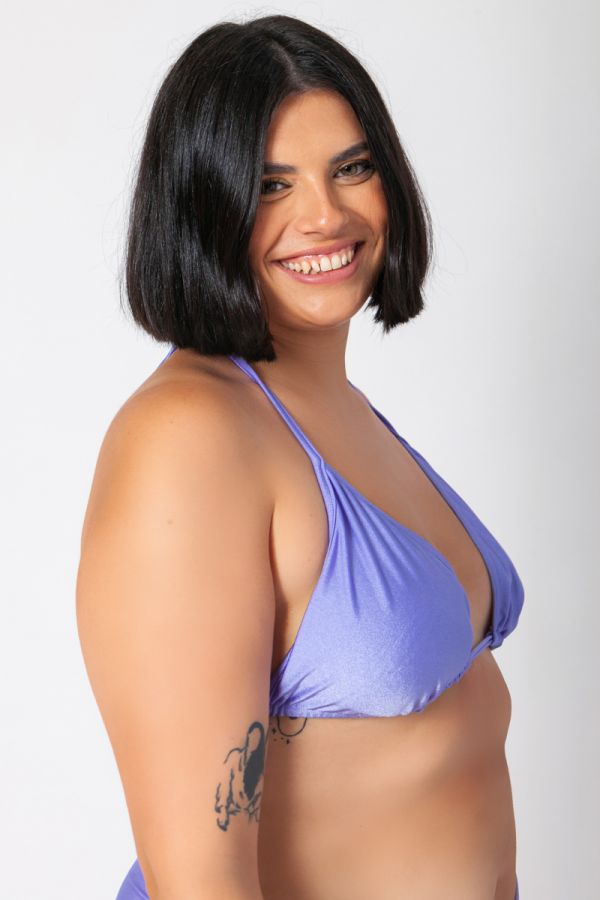 Bikini-top τριγωνάκι σε λιλά χρώμα
