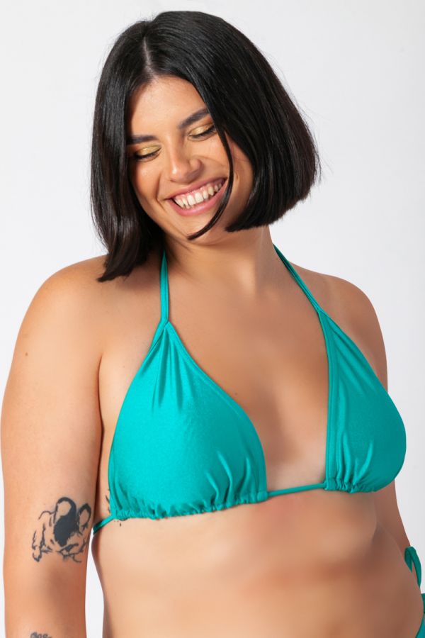 Bikini-top τριγωνάκι σε τυρκουάζ χρώμα