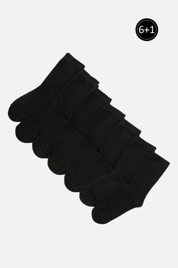 Μαλακές κάλτσες σε μαύρο χρώμα (6+1)