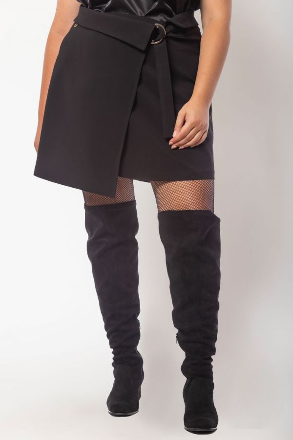 Mini φούστα φάκελος σε μαύρο χρώμα