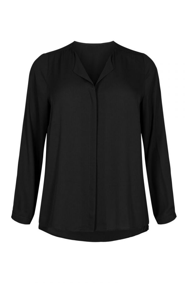 Μπλούζα με κουμπί σε μαύρο χρώμα