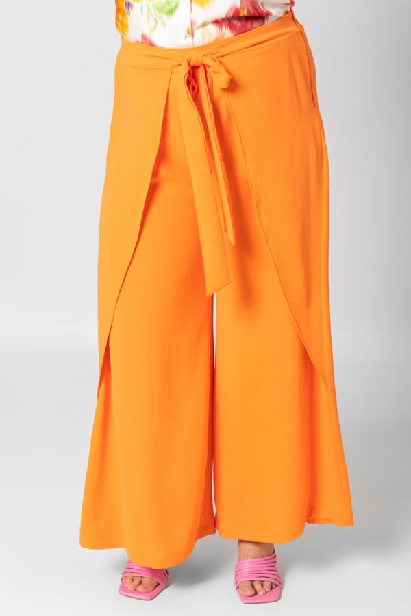 Παντελόνα διπλός φάκελος σε πορτοκαλί χρώμα