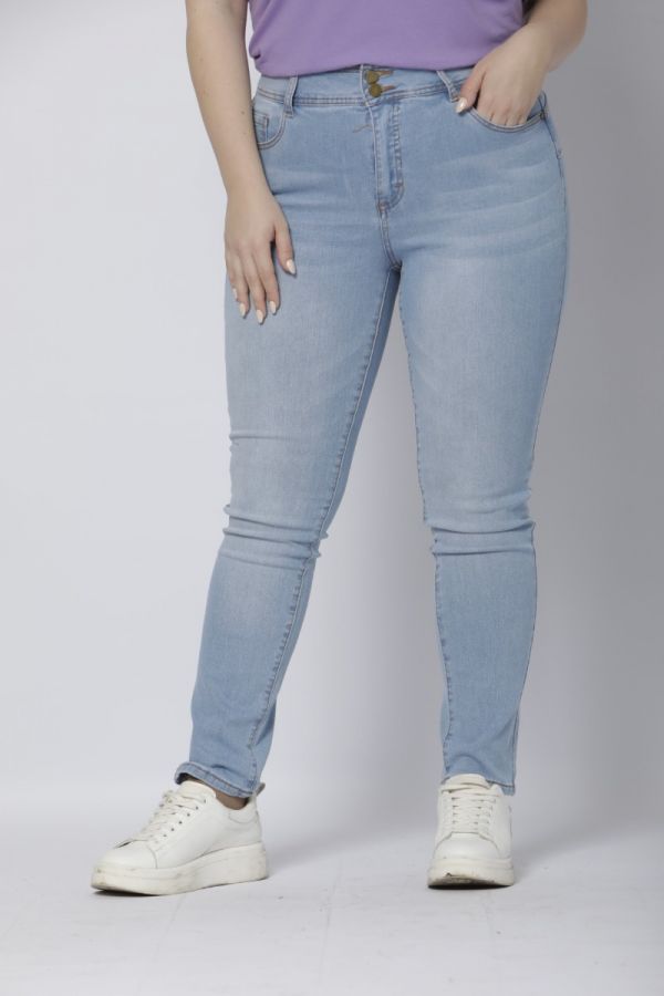 Παντελόνι jean ανόρθωσης σε light blue denim χρώμα