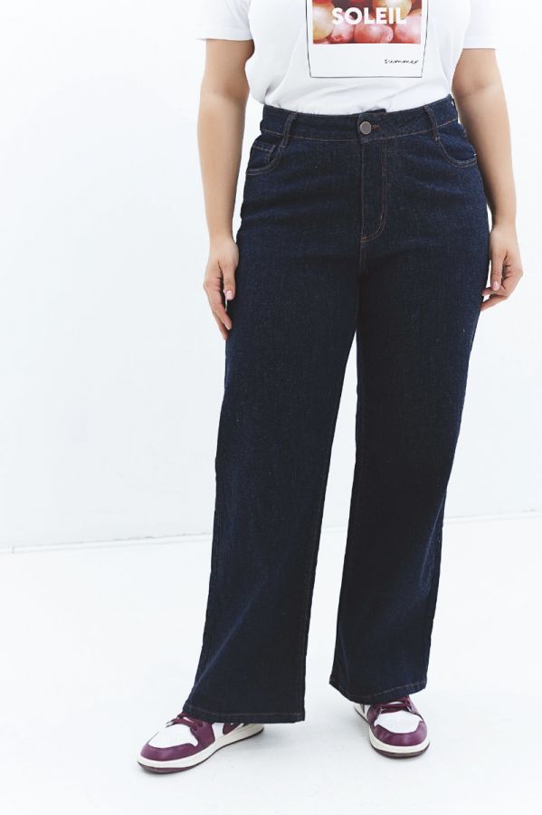 Jean wide leg σε anwashed χρώμα