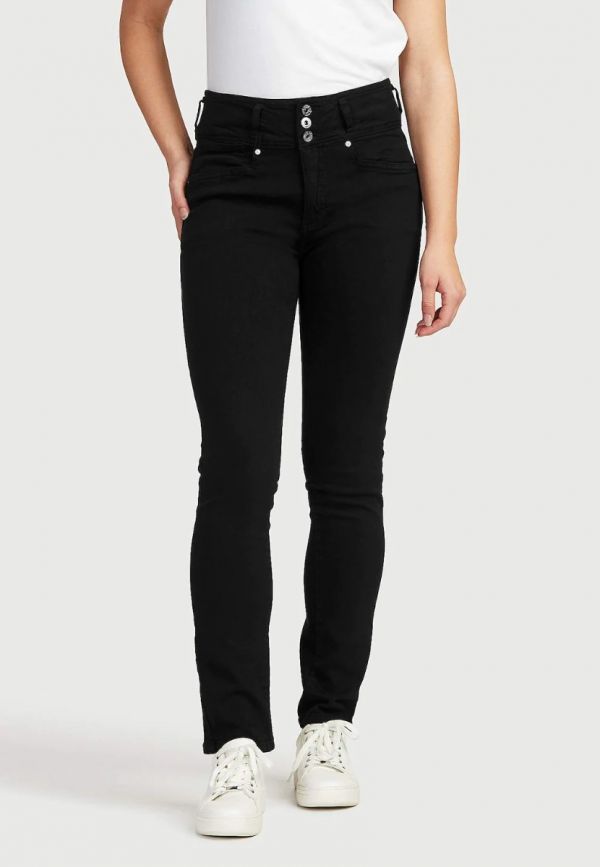 Παντελόνι jean με 3 κουμπιά  σε denim black χρώμα 