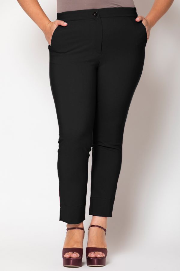 Παντελόνι με λάστιχο στο πίσω μέρος σε μαύρο χρώμα 1xl,2xl,3xl,4xl,5xl