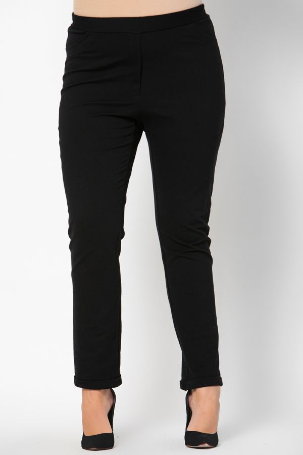 Παντελόνι Oslo με ρεβέρ σε μαύρο χρώμα 1xl,2xl,3xl,4xl,5xl