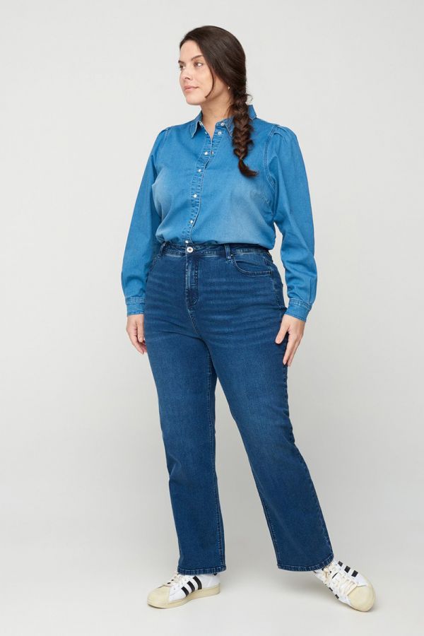 Jean ελαστικό παντελόνι σε denim blue χρώμα
