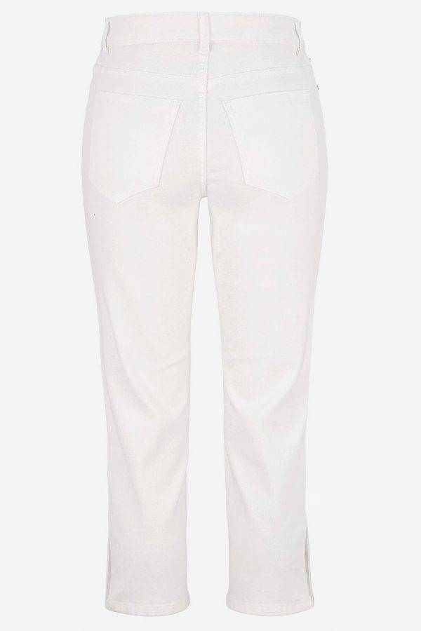 Ελαστικό jean παντελόνι 7/8 σε denim white χρώμα