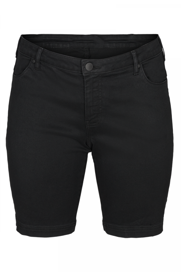 Jean shorts ελαστικό σε μαύρο χρώμα