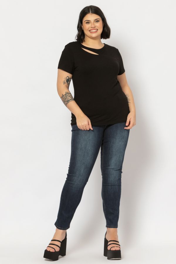 Jean ίσιο παντελόνι σε denim blue χρώμα 1xl 2xl 3xl 4xl 5xl 