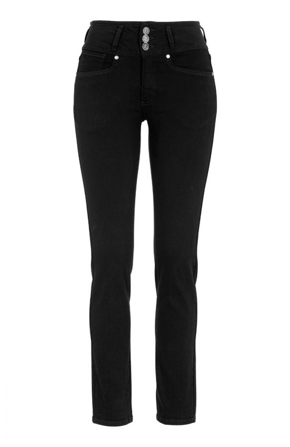 Παντελόνι jean με 3 κουμπιά  σε denim black χρώμα 1XL 2XL 3XL 4XL 5XL 