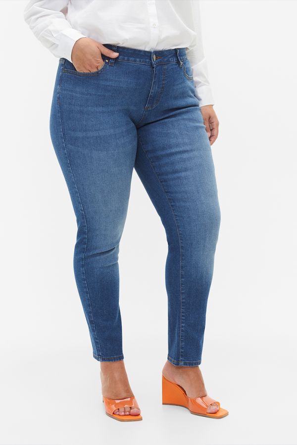 Slim jean σε denim blue χρώμα