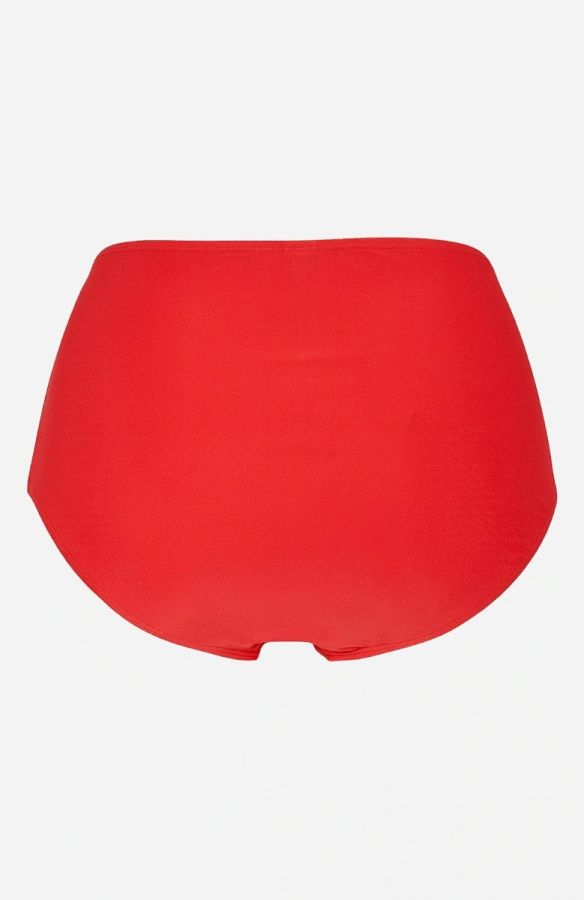 Ψηλόμεσο bikini-slip σε κλασσική γραμμή σε κόκκινο χρώμα