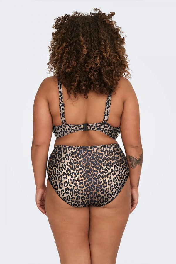 Ψηλόμεσο bikini-slip σε leopard χρώμα