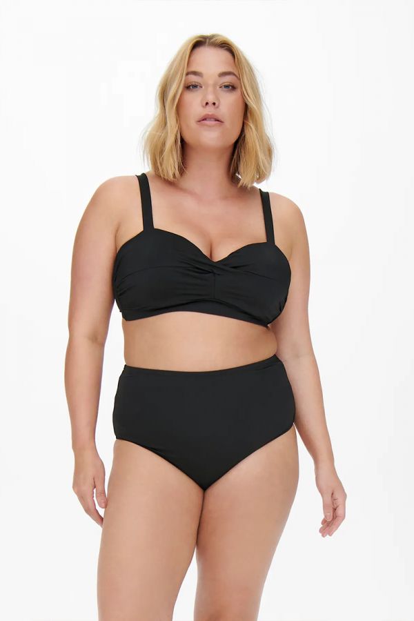 Ψηλόμεσο bikini-slip σε μαύρο χρώμα