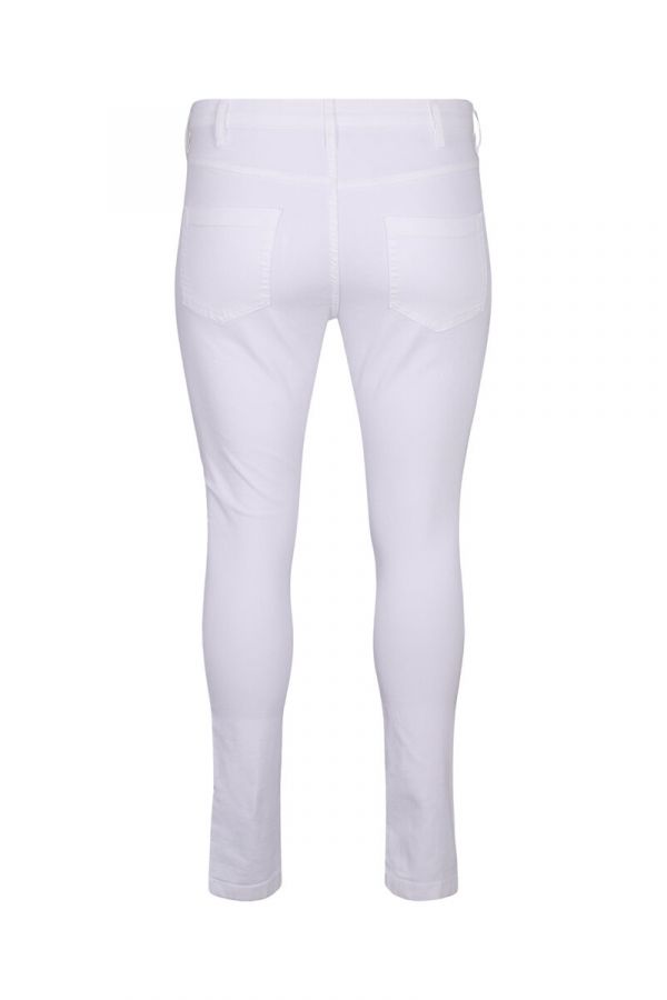 Ψηλόμεσο slim jean σε denim white χρώμα 1xl 2xl 3xl 4xl 5xl 