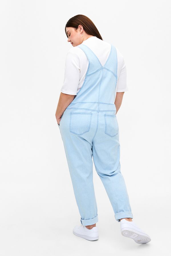 Jean ριγέ σαλοπέτα σε denim light blue χρώμα