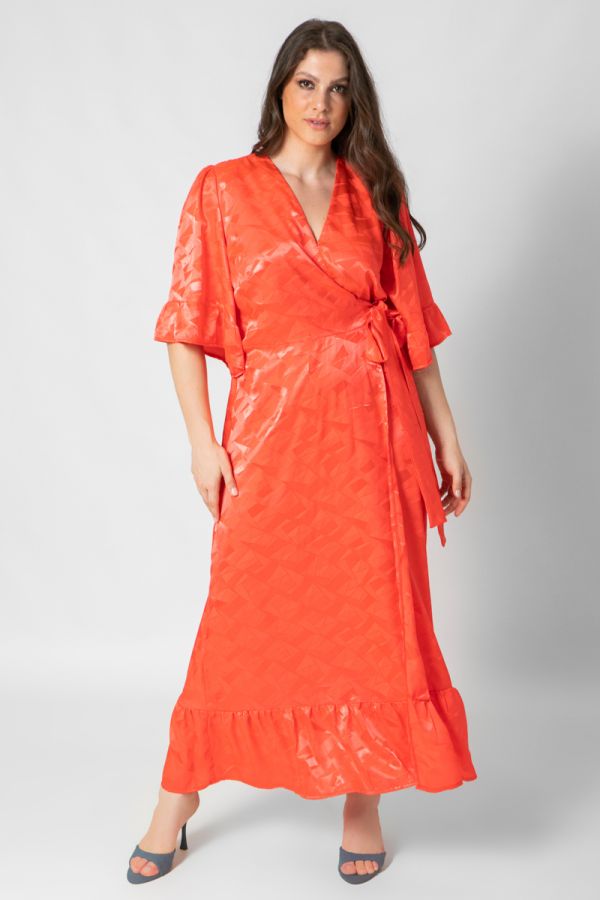 Σατέν ζακάρ φόρεμα σε τυρκουάζ χρώμα