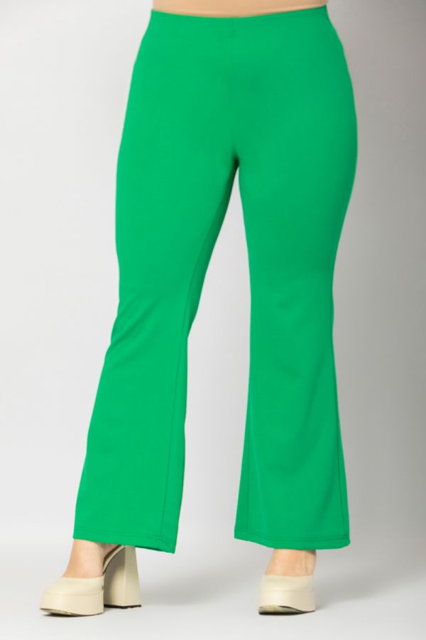 Scuba παντελόνι heavy καμπάνα σε πράσινο χρώμα 1xl 2xl 3xl 4xl 5xl 