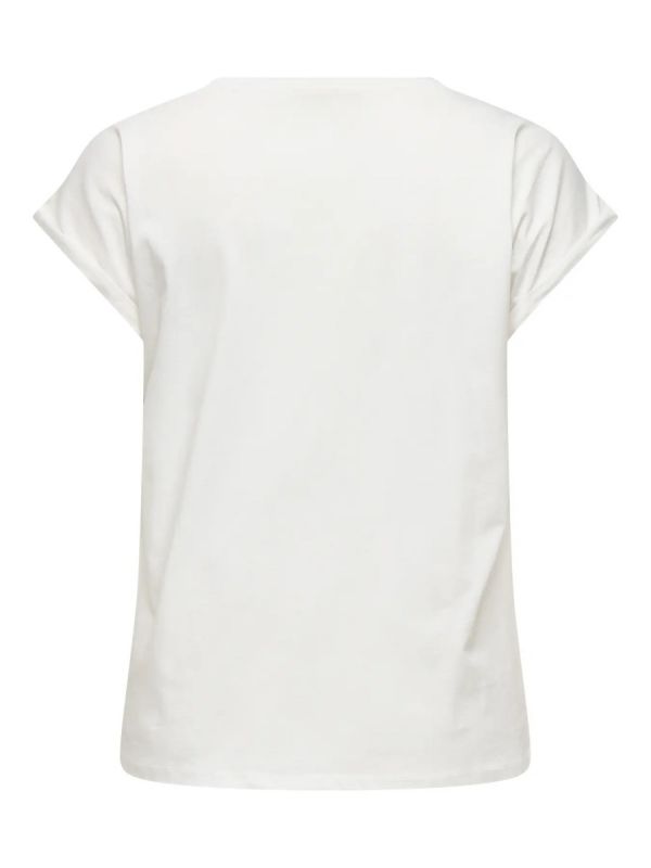 Τ-shirt με κέντημα φιόγκους σε λευκό/μαύρο χρώμα 